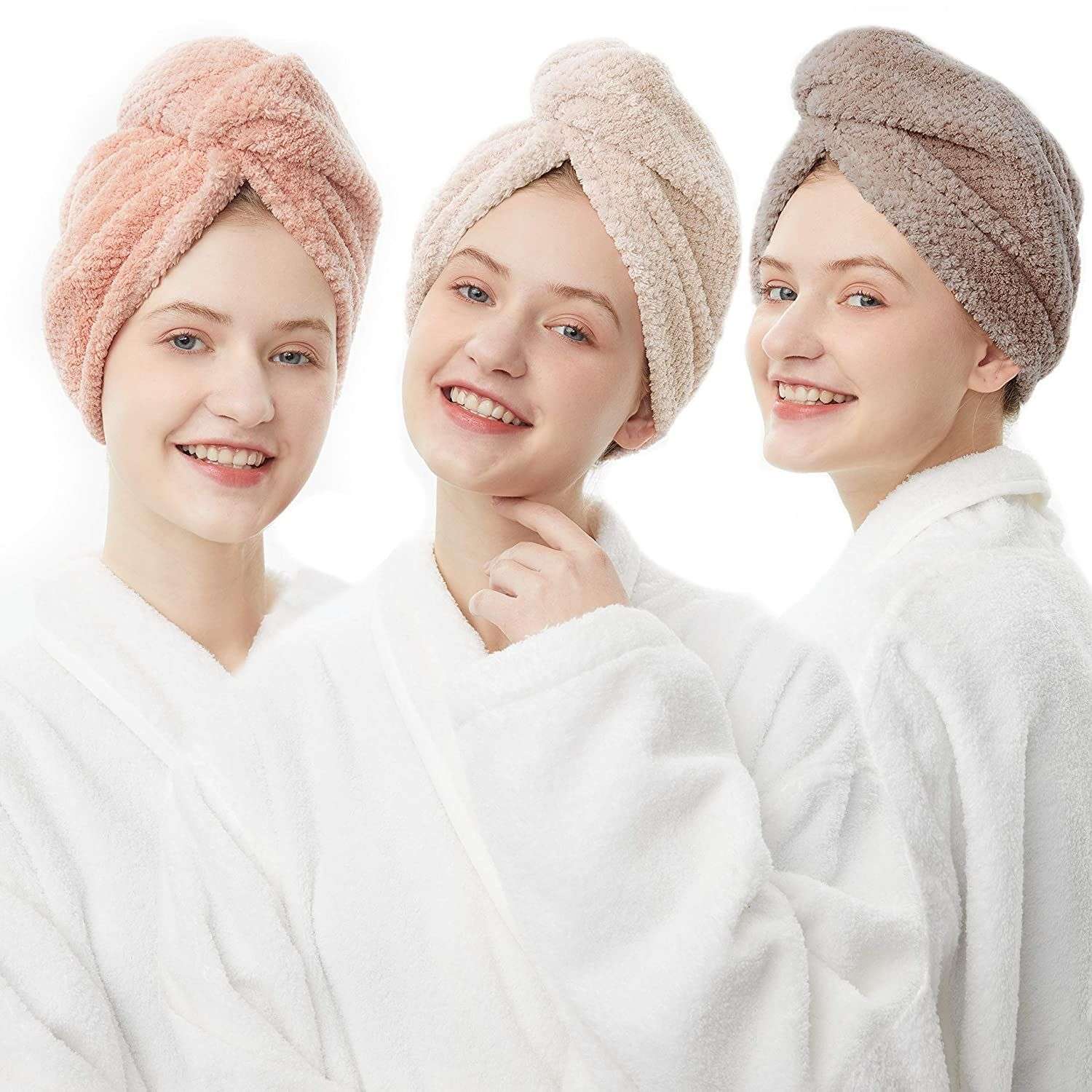 Microfiber Hair Drying Shower Turban Quick Dry Hair Towels  (1)